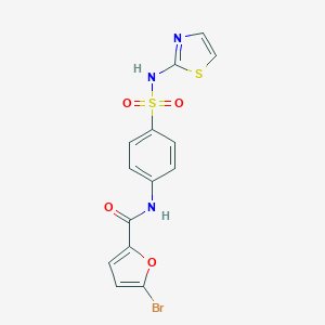 molecular formula C14H10BrN3O4S2 B331425 5-bromo-N-[4-(1,3-thiazol-2-ylsulfamoyl)phenyl]furan-2-carboxamide 
