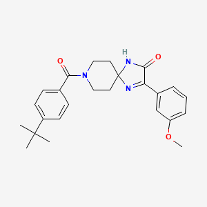 molecular formula C25H29N3O3 B3314336 8-(4-Tert-butylbenzoyl)-3-(3-methoxyphenyl)-1,4,8-triazaspiro[4.5]dec-3-en-2-one CAS No. 951588-22-0