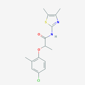 molecular formula C15H17ClN2O2S B331434 2-(4-chloro-2-methylphenoxy)-N-(4,5-dimethyl-1,3-thiazol-2-yl)propanamide 