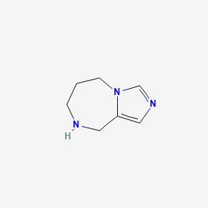molecular formula C7H11N3 B3314343 6,7,8,9-Tetrahydro-5H-imidazo[1,5-a][1,4]diazepine CAS No. 951627-04-6