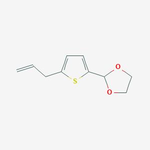 molecular formula C10H12O2S B3314442 3-(5-(1,3-Dioxolan-2-YL)-2-thienyl)-1-propene CAS No. 951886-20-7