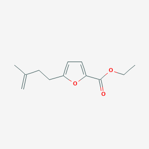 molecular formula C12H16O3 B3314485 4-(5-Ethoxycarbonyl-2-furanyl)-2-methyl-1-butene CAS No. 951886-49-0