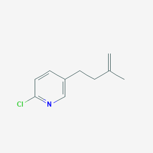 molecular formula C10H12ClN B3314495 4-(6-Chloro-3-pyridyl)-2-methyl-1-butene CAS No. 951886-64-9