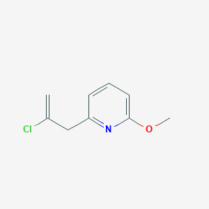 molecular formula C9H10ClNO B3314499 2-Chloro-3-(6-methoxy-2-pyridyl)-1-propene CAS No. 951886-72-9