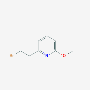 molecular formula C9H10BrNO B3314506 2-Bromo-3-(6-methoxy-2-pyridyl)-1-propene CAS No. 951886-76-3