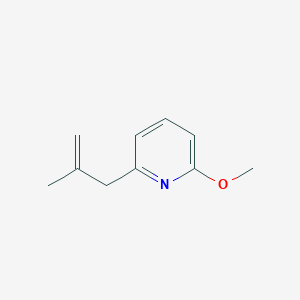 molecular formula C10H13NO B3314514 3-(6-Methoxy-2-pyridyl)-2-methyl-1-propene CAS No. 951886-80-9