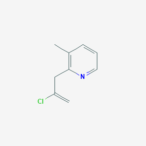 molecular formula C9H10ClN B3314524 2-Chloro-3-(3-methyl-2-pyridyl)-1-propene CAS No. 951886-88-7