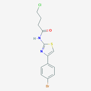molecular formula C13H12BrClN2OS B331453 N-[4-(4-bromophenyl)-1,3-thiazol-2-yl]-4-chlorobutanamide 