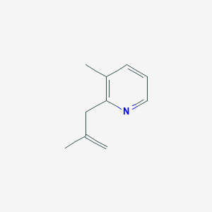 molecular formula C10H13N B3314531 2-Methyl-3-(3-methyl-2-pyridyl)-1-propene CAS No. 951886-96-7
