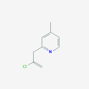 molecular formula C9H10ClN B3314533 2-Chloro-3-(4-methyl-2-pyridyl)-1-propene CAS No. 951887-00-6