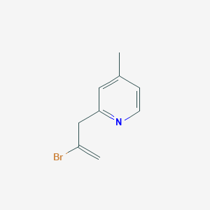 molecular formula C9H10BrN B3314538 2-Bromo-3-(4-methyl-2-pyridyl)-1-propene CAS No. 951887-04-0
