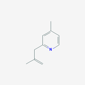 molecular formula C10H13N B3314546 2-Methyl-3-(4-methyl-2-pyridyl)-1-propene CAS No. 951887-07-3
