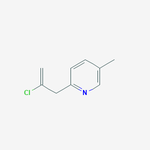 molecular formula C9H10ClN B3314554 2-Chloro-3-(5-methyl-2-pyridyl)-1-propene CAS No. 951887-13-1