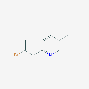 molecular formula C9H10BrN B3314559 2-Bromo-3-(5-methyl-2-pyridyl)-1-propene CAS No. 951887-16-4