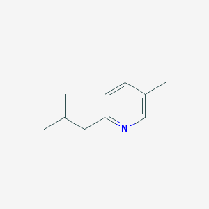 molecular formula C10H13N B3314562 2-Methyl-3-(5-methyl-2-pyridyl)-1-propene CAS No. 951887-19-7