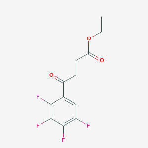 molecular formula C12H10F4O3 B3314588 Ethyl 4-(2,3,4,5-tetrafluorophenyl)-4-oxobutanoate CAS No. 951887-35-7