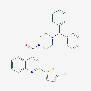 molecular formula C31H26ClN3OS B331460 4-[(4-Benzhydryl-1-piperazinyl)carbonyl]-2-(5-chloro-2-thienyl)quinoline 