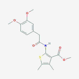molecular formula C18H21NO5S B331463 Methyl 2-{[(3,4-dimethoxyphenyl)acetyl]amino}-4,5-dimethyl-3-thiophenecarboxylate 