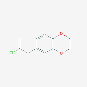molecular formula C11H11ClO2 B3314630 2-Chloro-3-[(3,4-ethylenedioxy)phenyl]-1-propene CAS No. 951887-58-4