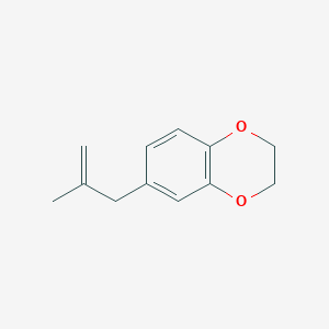 molecular formula C12H14O2 B3314638 3-[(3,4-Ethylenedioxy)phenyl]-2-methyl-1-propene CAS No. 951887-66-4
