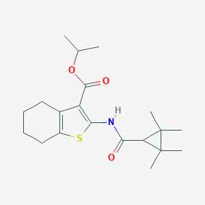 molecular formula C20H29NO3S B331464 Isopropyl 2-{[(2,2,3,3-tetramethylcyclopropyl)carbonyl]amino}-4,5,6,7-tetrahydro-1-benzothiophene-3-carboxylate 