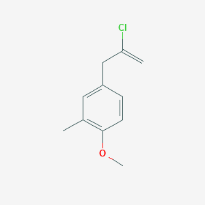 molecular formula C11H13ClO B3314681 2-Chloro-3-(4-methoxy-3-methylphenyl)-1-propene CAS No. 951888-29-2