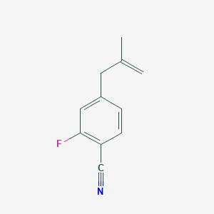 molecular formula C11H10FN B3314696 3-(4-Cyano-3-fluorophenyl)-2-methyl-1-propene CAS No. 951888-59-8