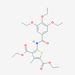 molecular formula C24H31NO8S B331470 Diethyl 3-methyl-5-[(3,4,5-triethoxybenzoyl)amino]-2,4-thiophenedicarboxylate 