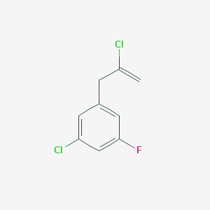 molecular formula C9H7Cl2F B3314713 2-Chloro-3-(3-chloro-5-fluorophenyl)-1-propene CAS No. 951888-73-6