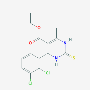 molecular formula C14H14Cl2N2O2S B331472 Ethyl 4-(2,3-dichlorophenyl)-6-methyl-2-thioxo-1,2,3,4-tetrahydro-5-pyrimidinecarboxylate 