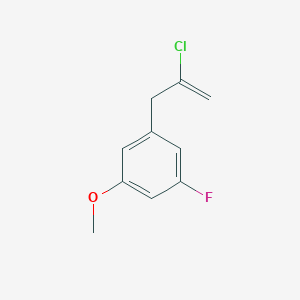 molecular formula C10H10ClFO B3314745 2-Chloro-3-(3-fluoro-5-methoxyphenyl)-1-propene CAS No. 951889-01-3