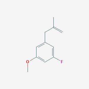 molecular formula C11H13FO B3314751 3-(3-Fluoro-5-methoxyphenyl)-2-methyl-1-propene CAS No. 951889-09-1