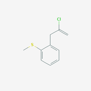 molecular formula C10H11ClS B3314756 2-Chloro-3-[(2-methylthio)phenyl]-1-propene CAS No. 951889-12-6