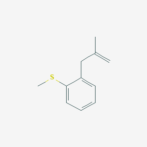 molecular formula C11H14S B3314759 2-Methyl-3-[(2-methylthio)phenyl]-1-propene CAS No. 951889-18-2