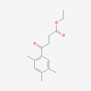 molecular formula C15H20O3 B3314806 Ethyl 4-(2,4,5-trimethylphenyl)-4-oxobutanoate CAS No. 951889-43-3