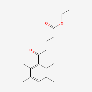 molecular formula C17H24O3 B3314821 Ethyl 5-(2,3,5,6-tetramethylphenyl)-5-oxovalerate CAS No. 951889-52-4