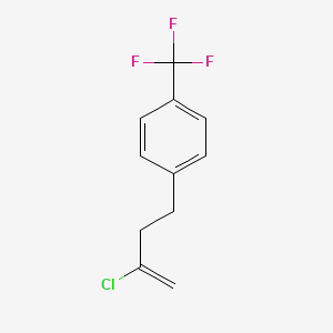 molecular formula C11H10ClF3 B3314825 2-Chloro-4-[(4-trifluoromethyl)phenyl]-1-butene CAS No. 951889-54-6