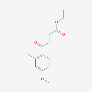 molecular formula C14H18O4 B3314846 Ethyl 4-(4-methoxy-2-methylphenyl)-4-oxobutanoate CAS No. 951889-67-1