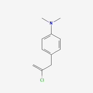 molecular formula C11H14ClN B3314857 2-Chloro-3-[(4-N,N-dimethylamino)phenyl]-1-propene CAS No. 951889-72-8