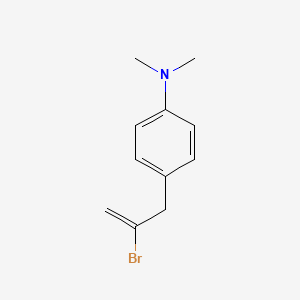 molecular formula C11H14BrN B3314862 2-Bromo-3-[(4-N,N-dimethylamino)phenyl]-1-propene CAS No. 951889-76-2