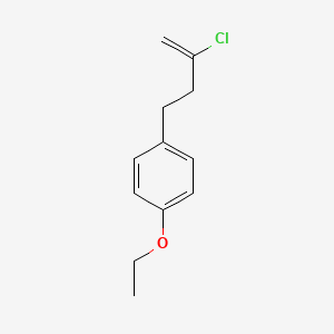molecular formula C12H15ClO B3314885 2-Chloro-4-(4-ethoxyphenyl)-1-butene CAS No. 951889-92-2