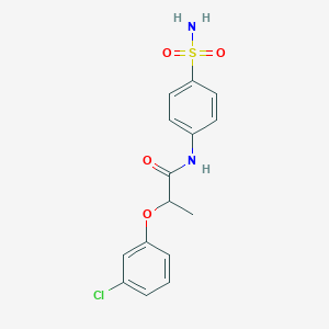 molecular formula C15H15ClN2O4S B331491 2-(3-chlorophenoxy)-N-(4-sulfamoylphenyl)propanamide 