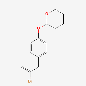 molecular formula C14H17BrO2 B3314933 2-Bromo-3-(4-(tetrahydro-pyran-2-yloxy)phenyl)-1-propene CAS No. 951890-26-9