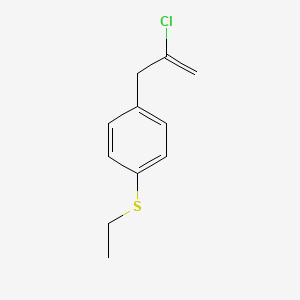 molecular formula C11H13ClS B3314975 2-Chloro-3-[(4-Ethylthio)phenyl]-1-propene CAS No. 951890-63-4