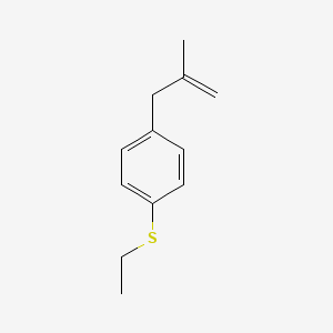 molecular formula C12H16S B3314986 3-[(4-Ethylthio)phenyl]-2-methyl-1-propene CAS No. 951890-66-7