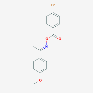 molecular formula C16H14BrNO3 B331502 1-(4-methoxyphenyl)ethanone O-(4-bromobenzoyl)oxime 