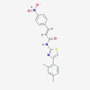 molecular formula C20H17N3O3S B331504 N-[4-(2,4-dimethylphenyl)-1,3-thiazol-2-yl]-3-{4-nitrophenyl}acrylamide 