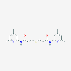 molecular formula C20H26N4O2S B331505 3,3'-sulfanediylbis[N-(4,6-dimethylpyridin-2-yl)propanamide] 