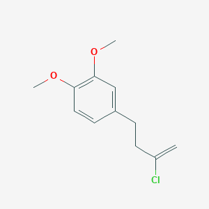 molecular formula C12H15ClO2 B3315076 2-Chloro-4-(3,4-dimethoxyphenyl)-1-butene CAS No. 951891-33-1