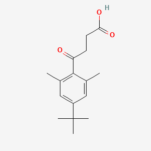 molecular formula C16H22O3 B3315237 4-(4-Tert-butyl-2,6-dimethylphenyl)-4-oxobutyric acid CAS No. 951892-50-5